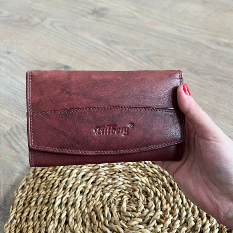 Dámska kožená peňaženka vínovočervená MODENA