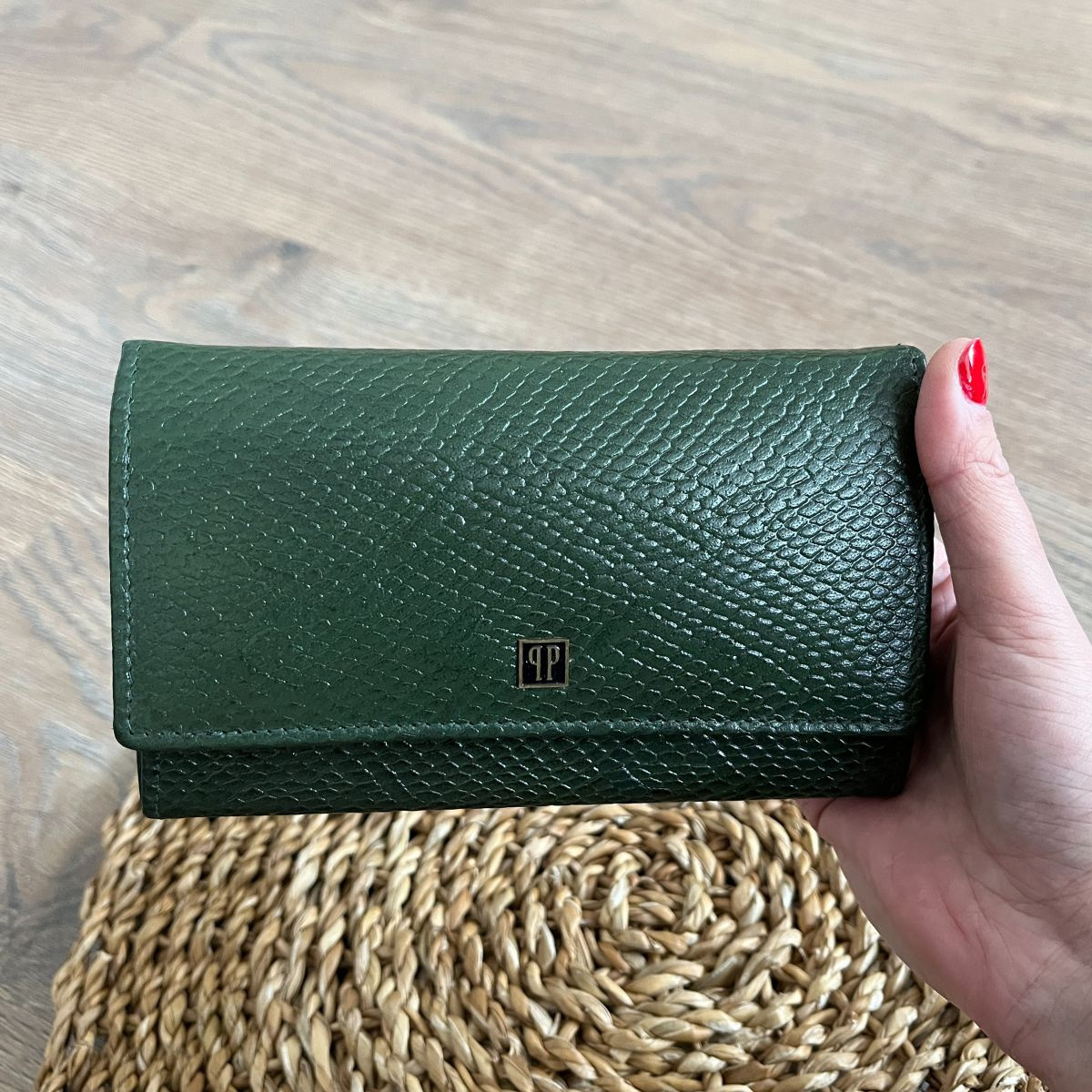 Dámska kožená peňaženka zelená SOLEA