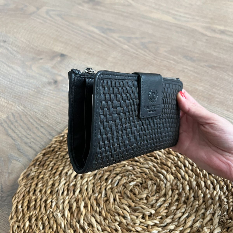 Dámska kožená peňaženka čierna DESIRE