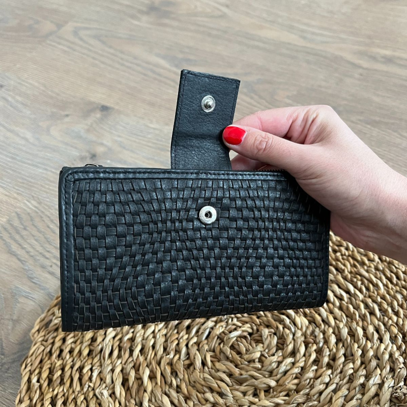 Dámska kožená peňaženka čierna DESIRE