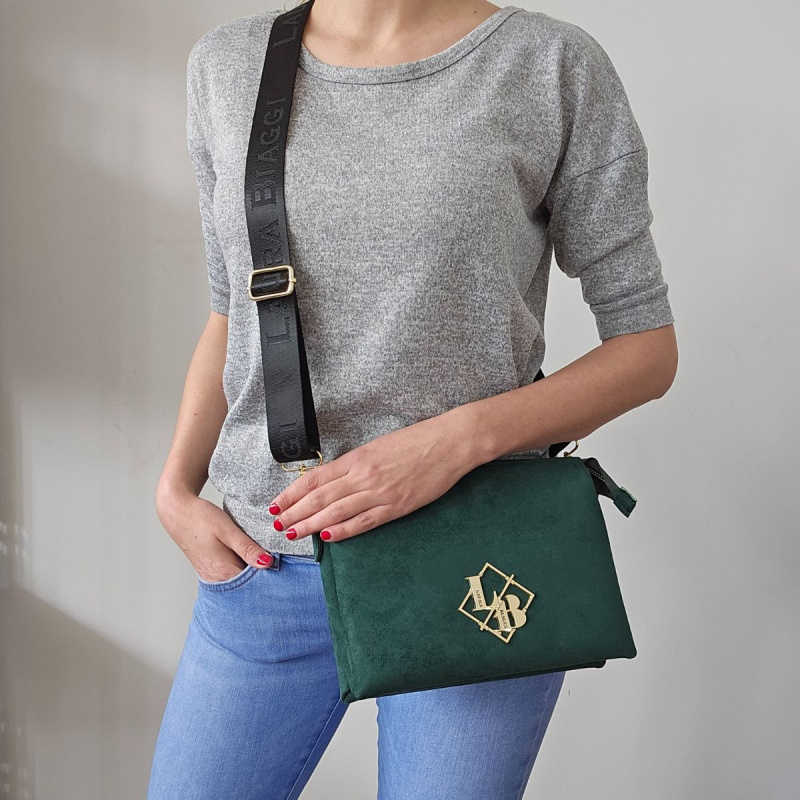 Dámska tmavozelená kabelka ALESSANDRA