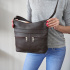 Kožená dámska hnedá crossbody kabelka PALOMA