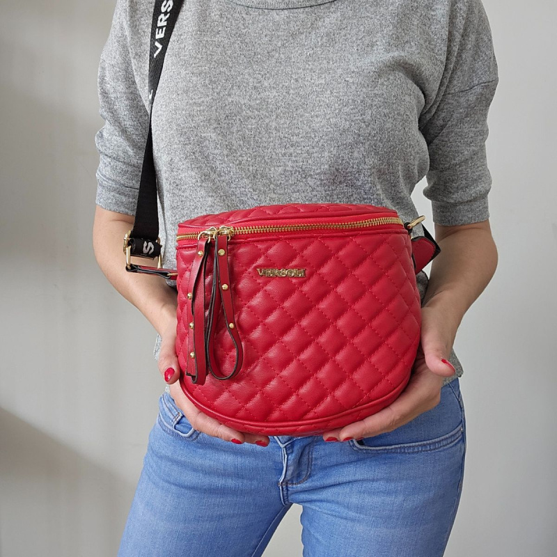 Červená crossbody kabelka dámska