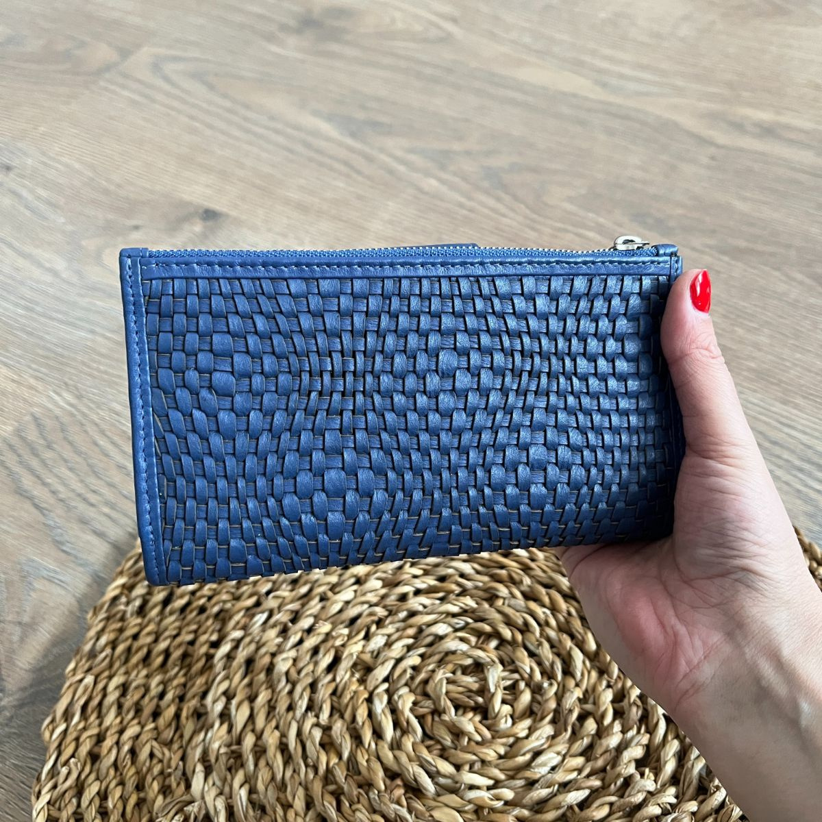 Dámska kožená peňaženka tmavomodrá DESIRE