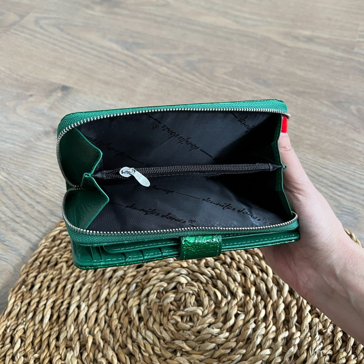 Dámska kožená peňaženka zelená RAVENNA