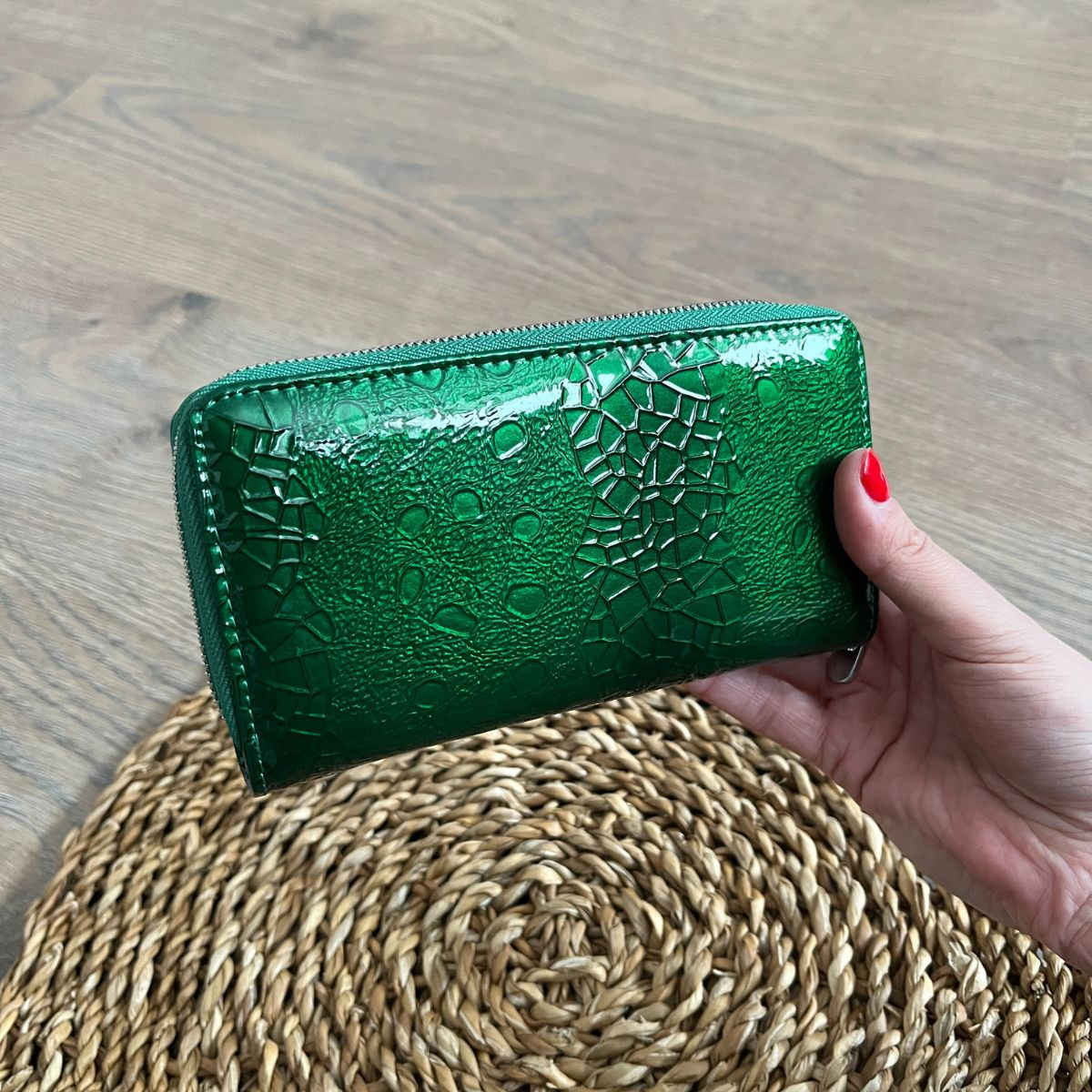 Dámska kožená peňaženka zelená RAVENNA