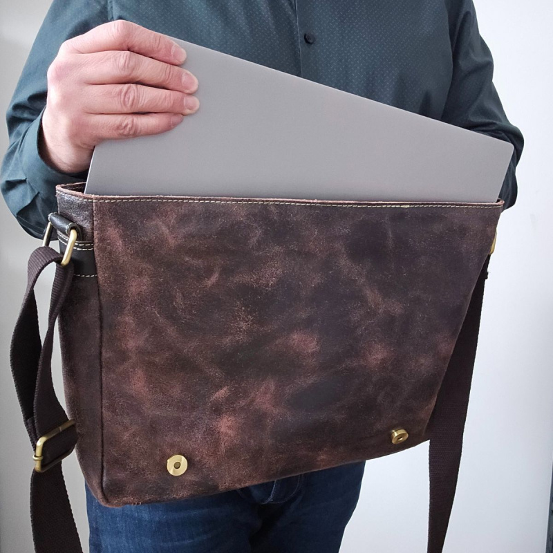 Pánska kožená hnedá taška cez rameno ARDON