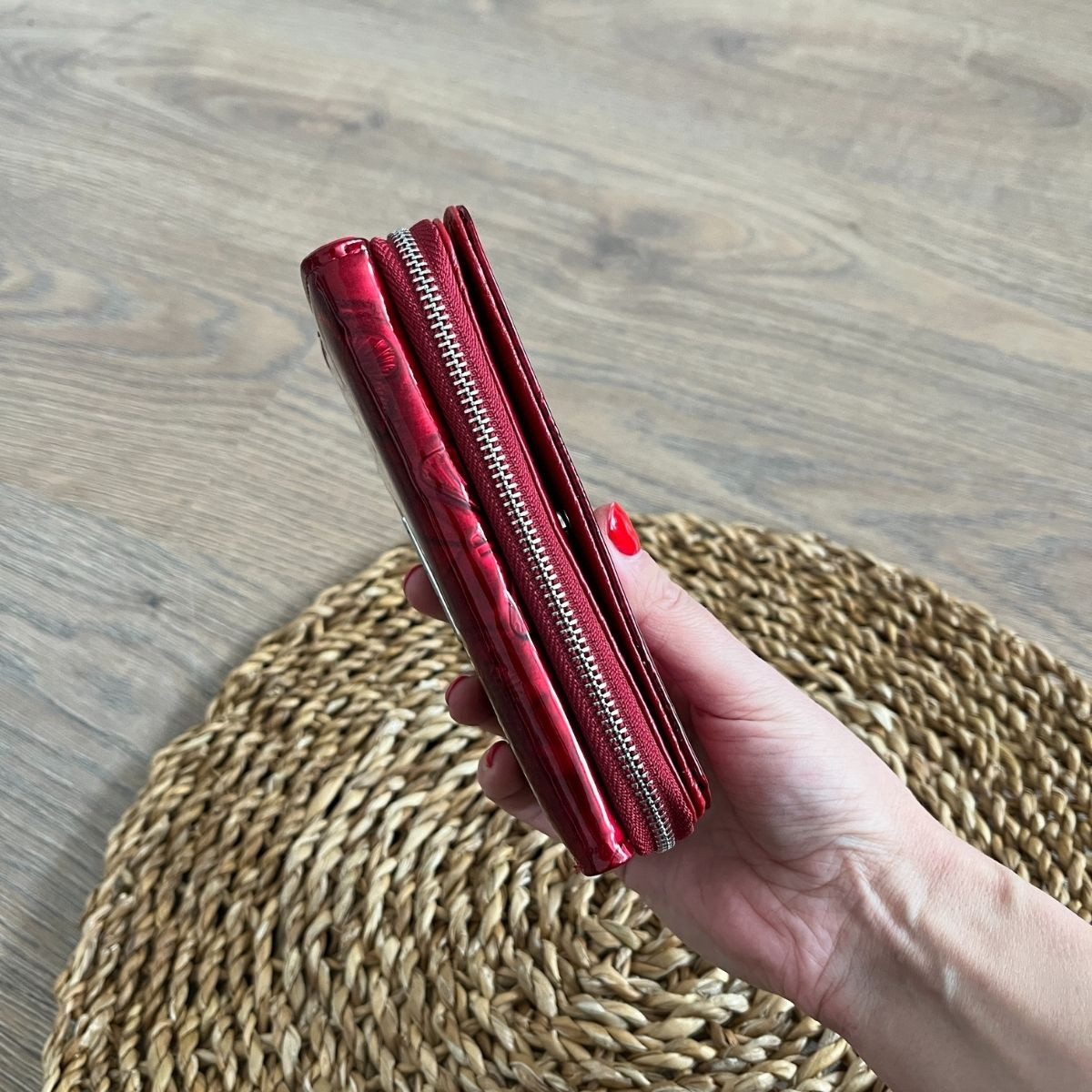 Dámska kožená peňaženka červená LIANA