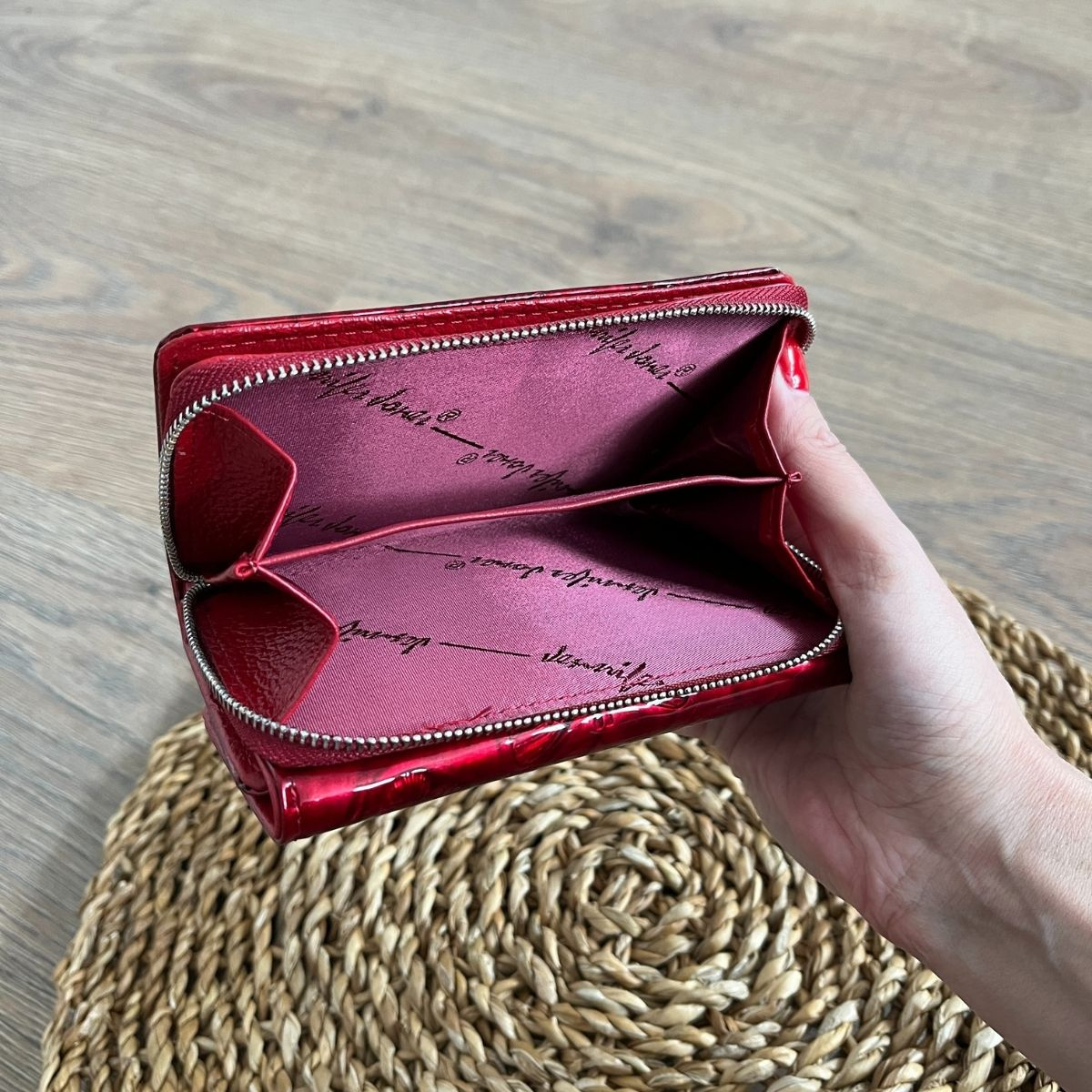 Dámska kožená peňaženka červená LIANA