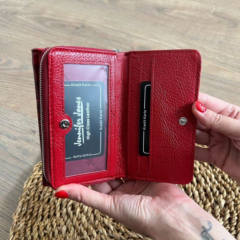 Dámska kožená peňaženka červená LIANA
