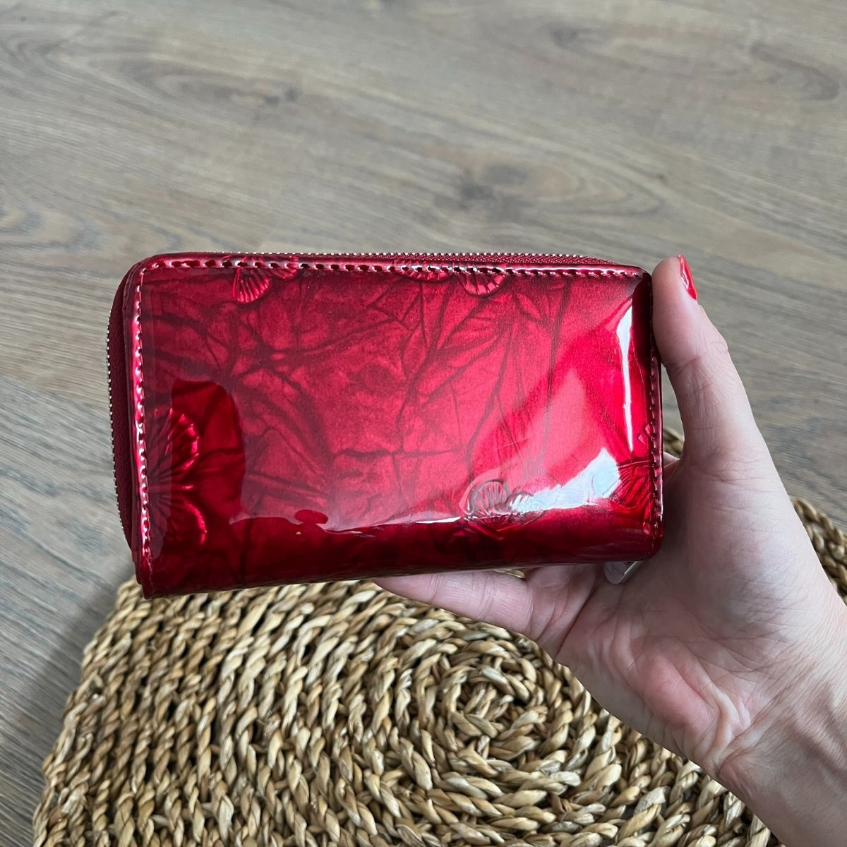 Dámska kožená peňaženka červená LIANA