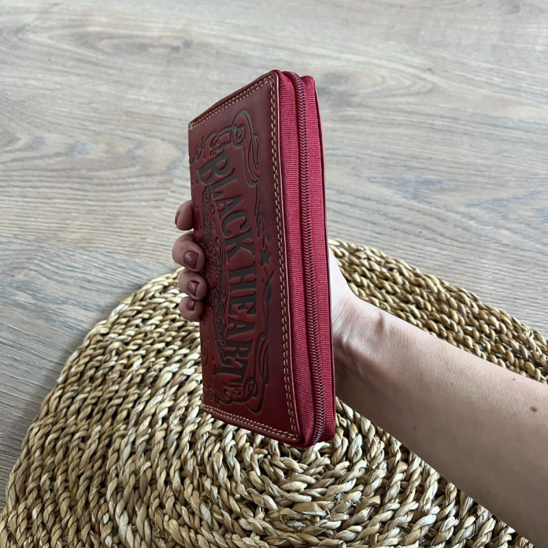 Dámska kožená peňaženka červená NIKITA