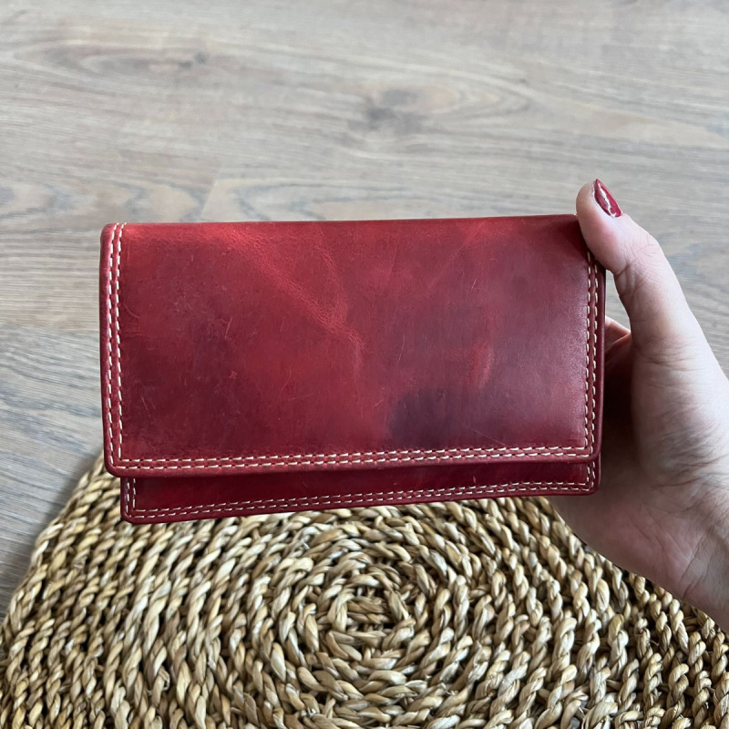 Dámska kožená peňaženka červená BELLIS