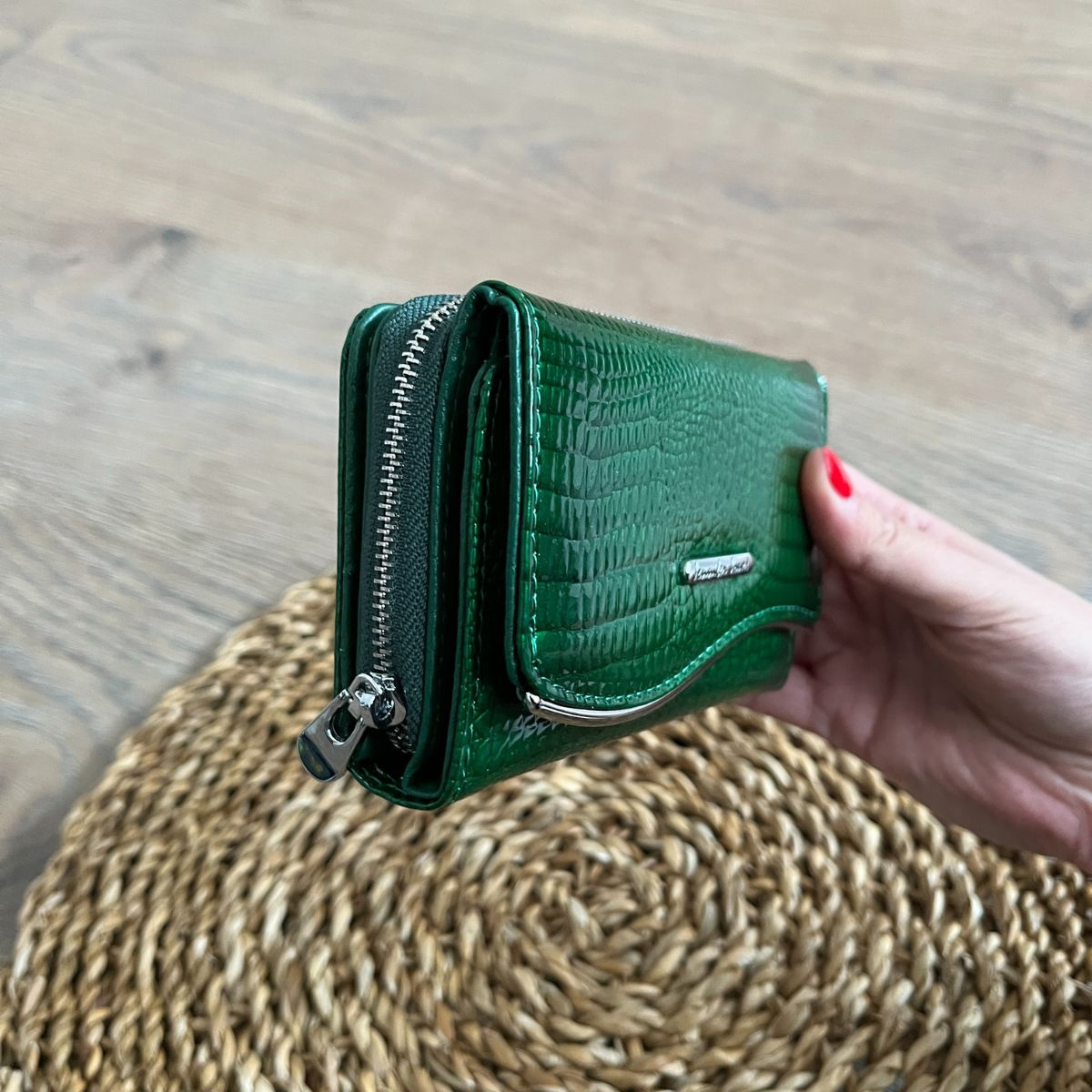 Dámska kožená peňaženka zelená LAURA