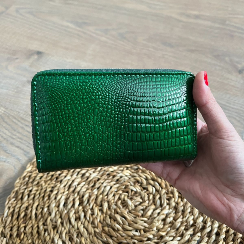 Dámska kožená peňaženka zelená LAURA