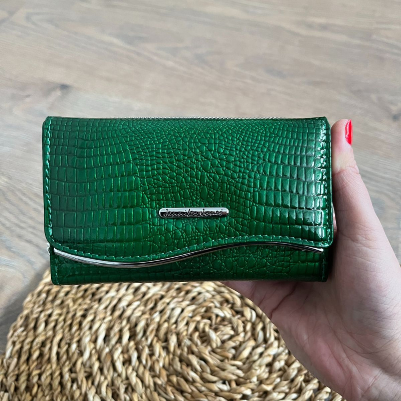 Dámska kožená peňaženka zelená LAURA