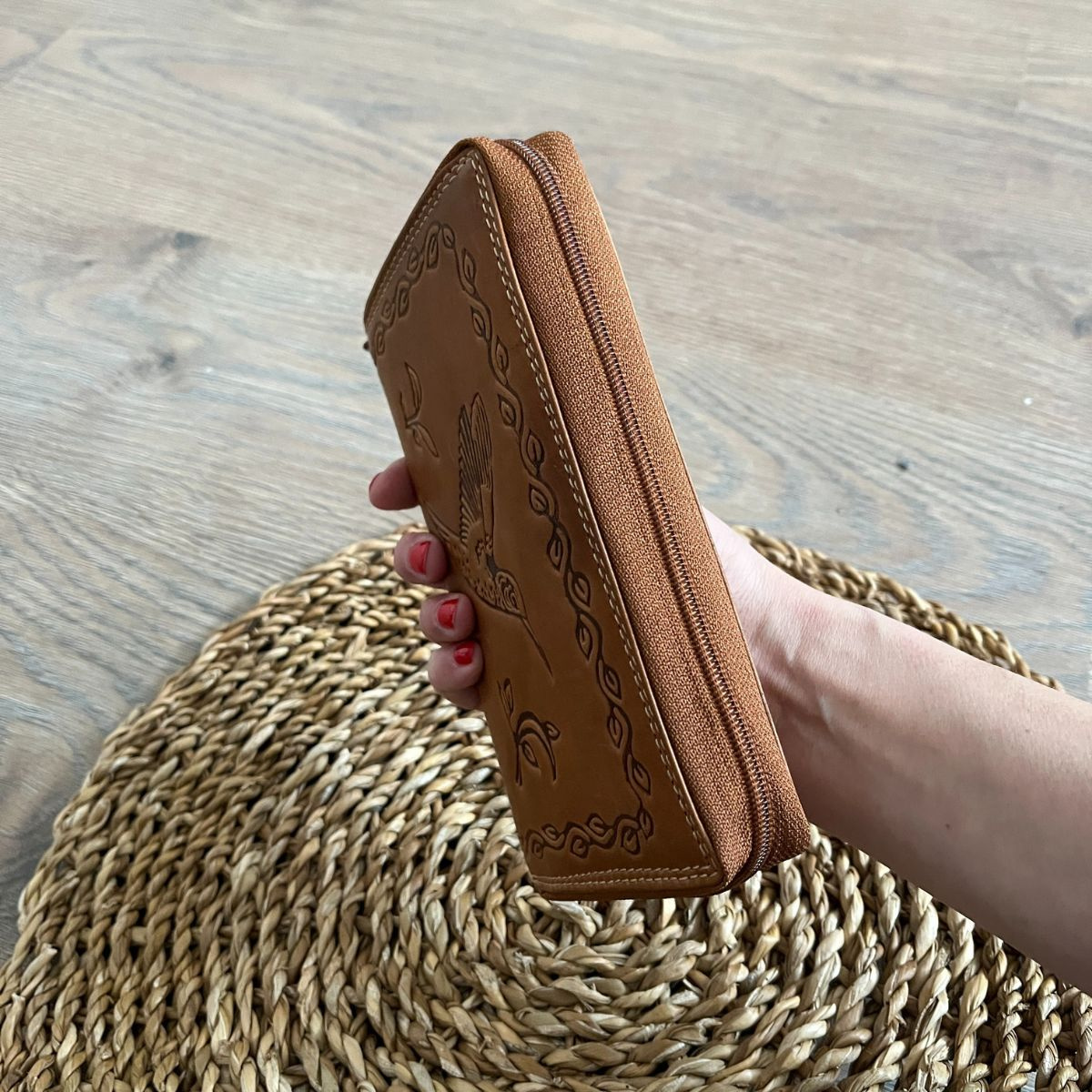 Dámska kožená peňaženka tan MAYA