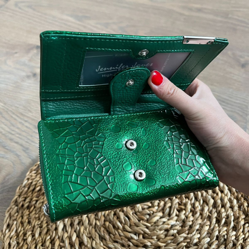 Dámska kožená peňaženka zelená LORNA