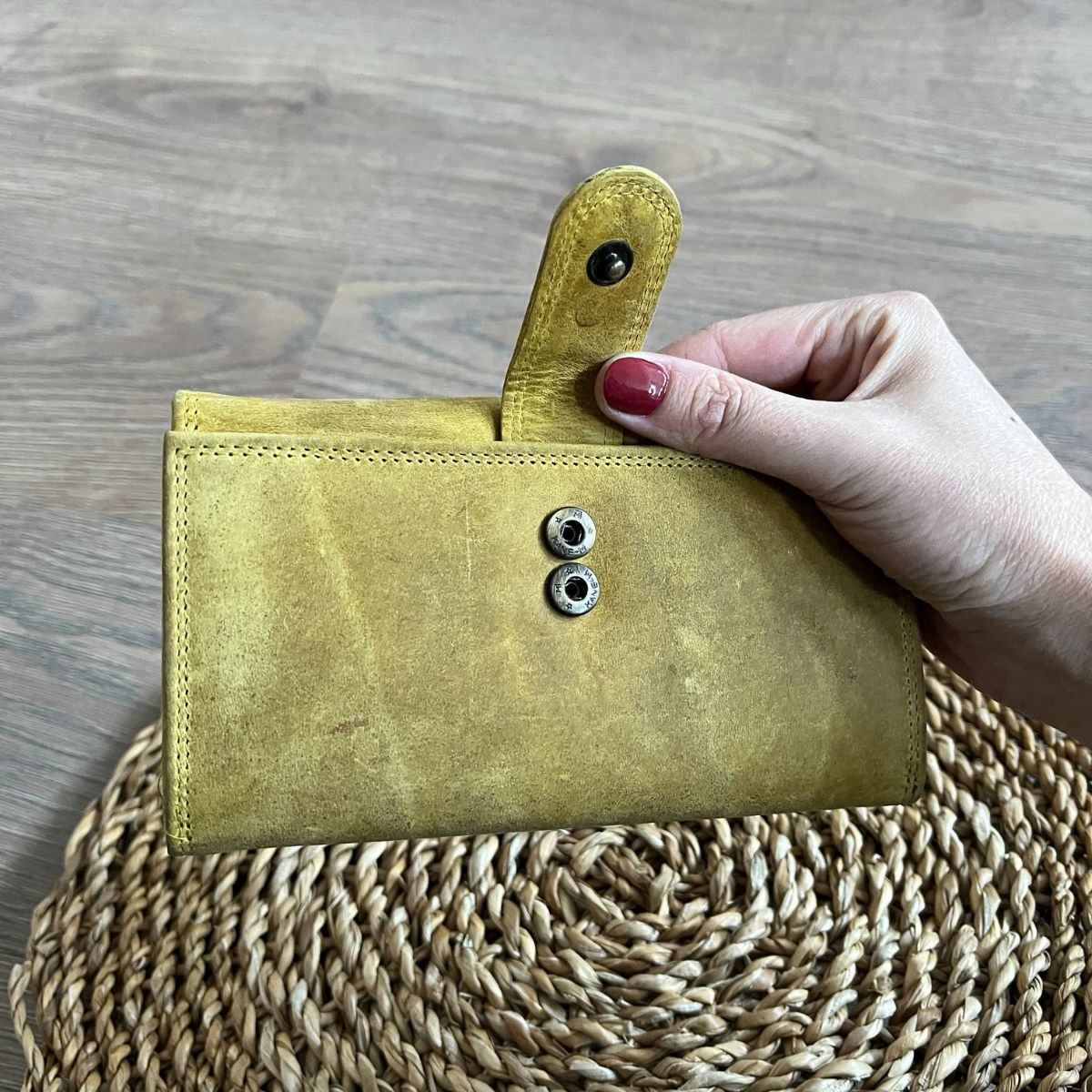 Dámska kožená peňaženka žltá KRISTIN