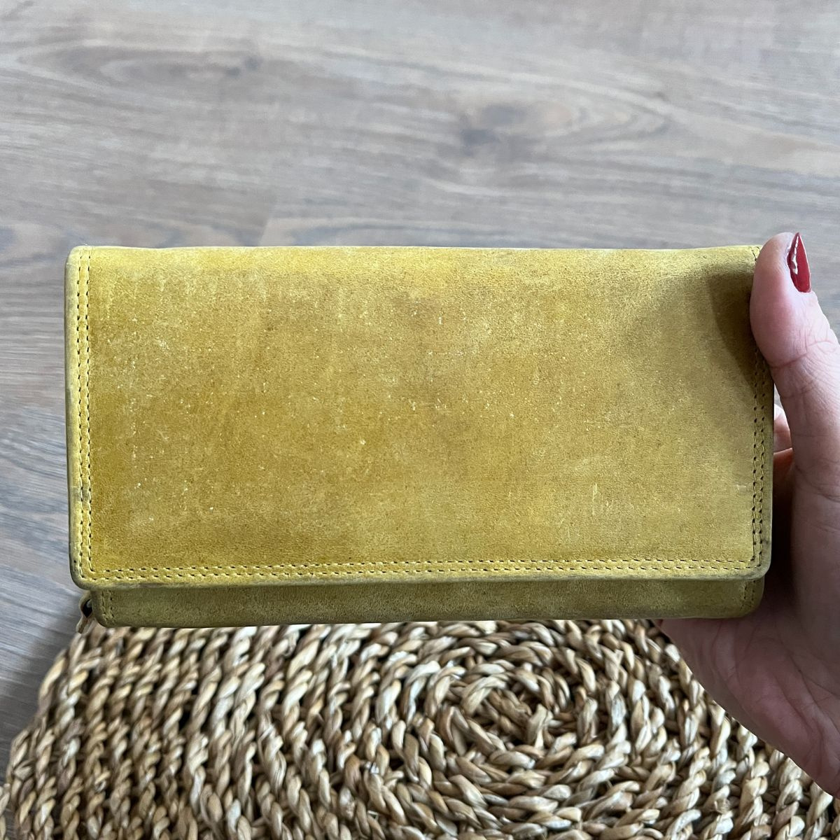 Dámska kožená peňaženka žltá KRISTIN