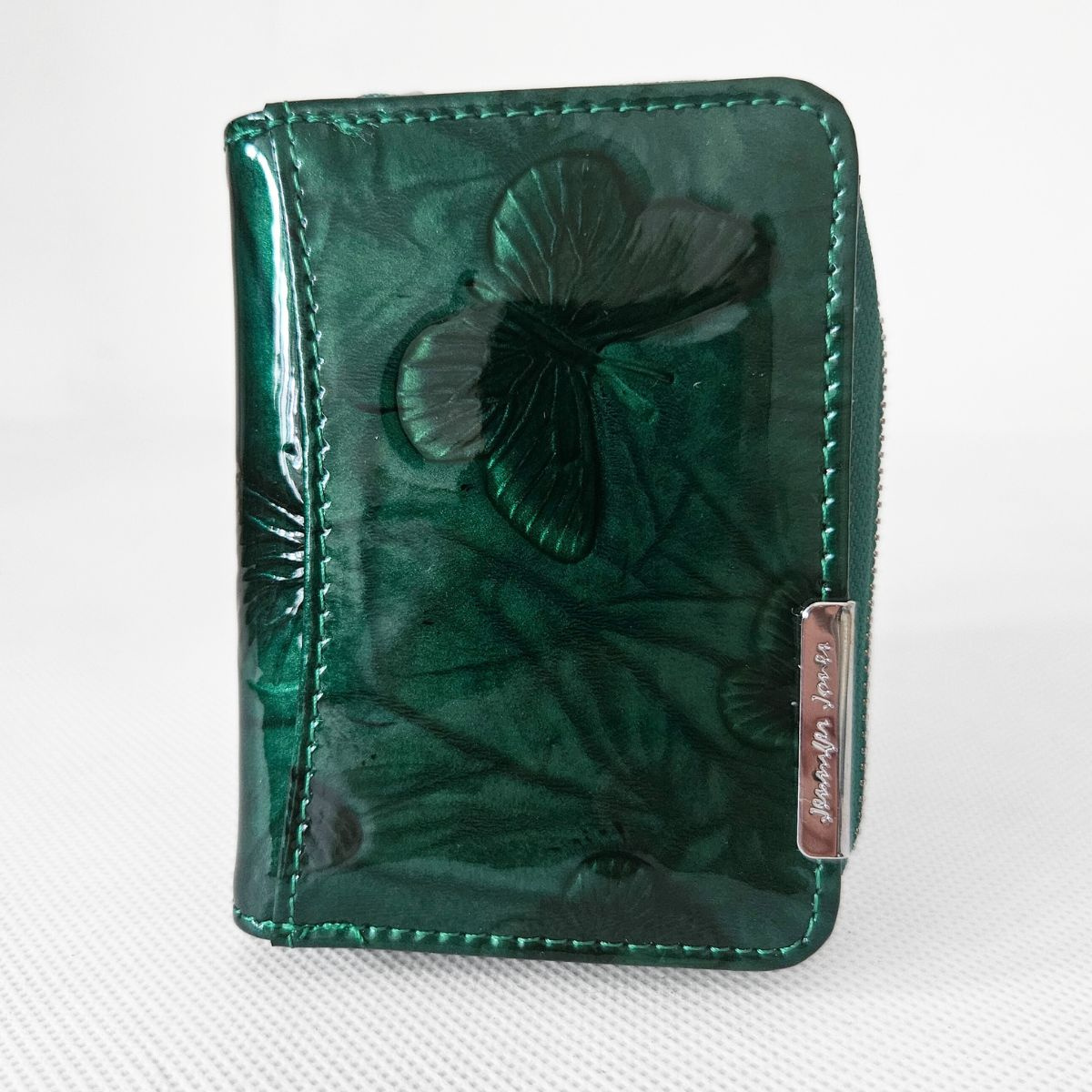 Malá dámska kožená peňaženka zelená SCARLETT