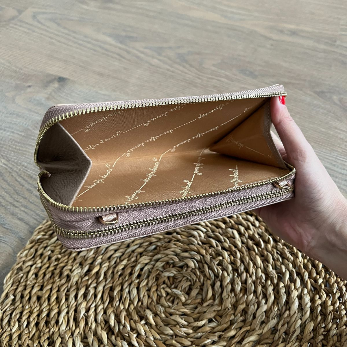 Dámska kožená kabelka-peňaženka béžová KIM