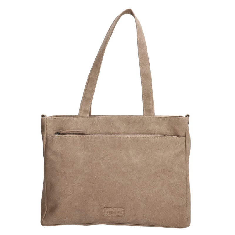 Dámska kabelka na rameno svetlá taupe NYSA