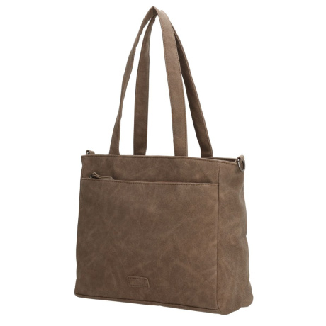 Dámska kabelka na rameno tmavá taupe NYSA