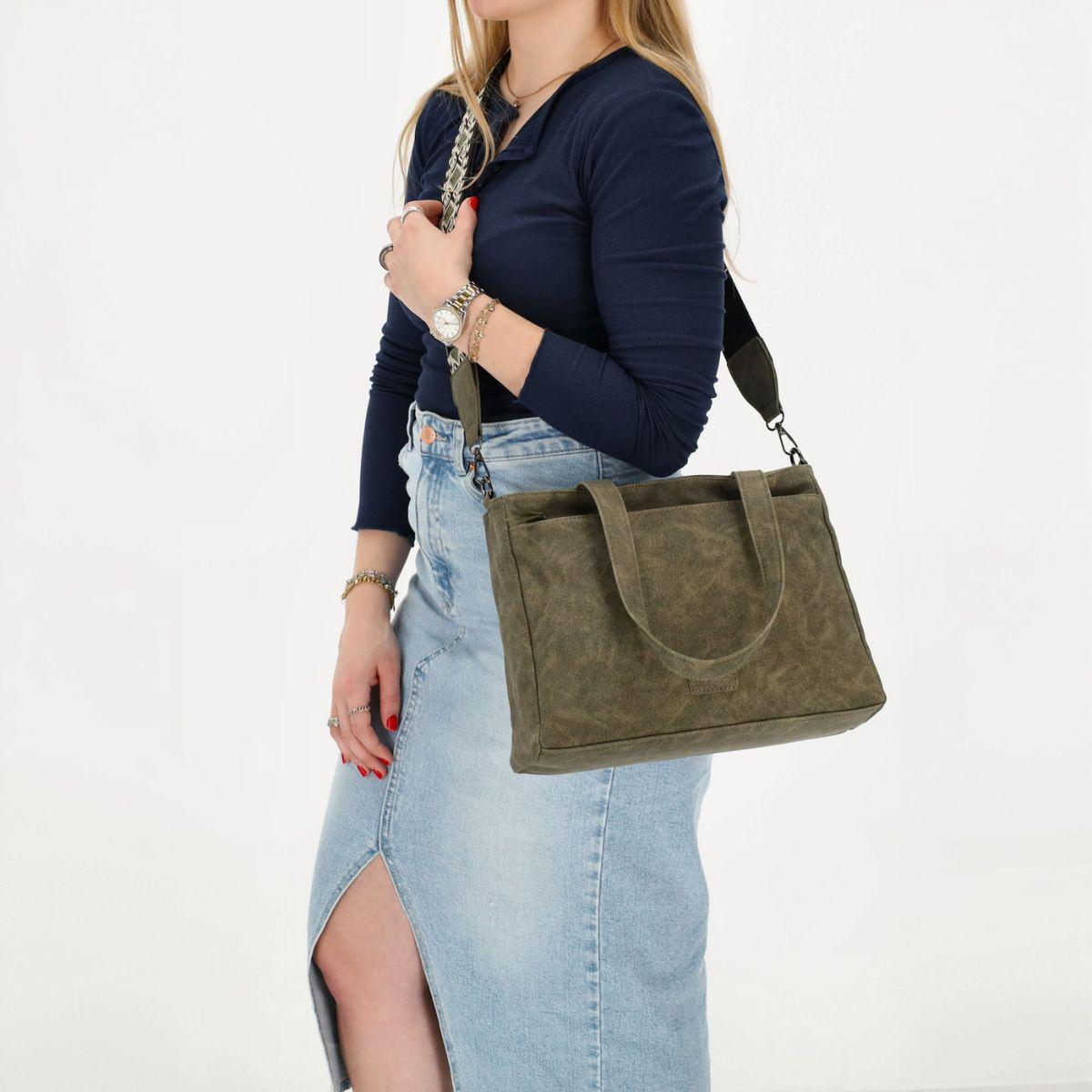 Dámska kabelka na rameno olivová NYSA