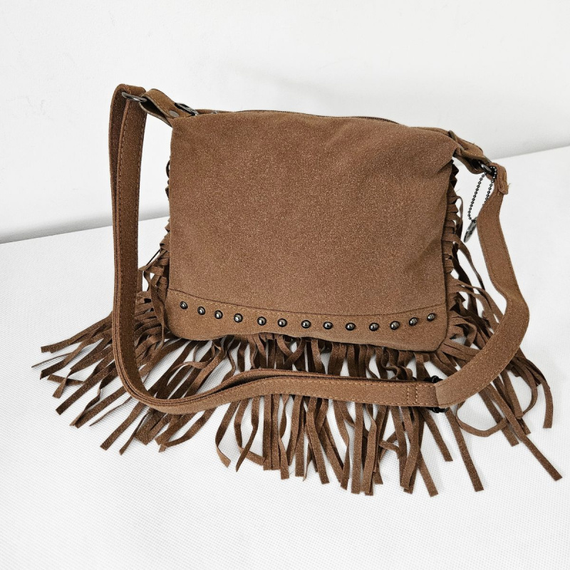 Hnedá kabelka so strapcami ZOYA