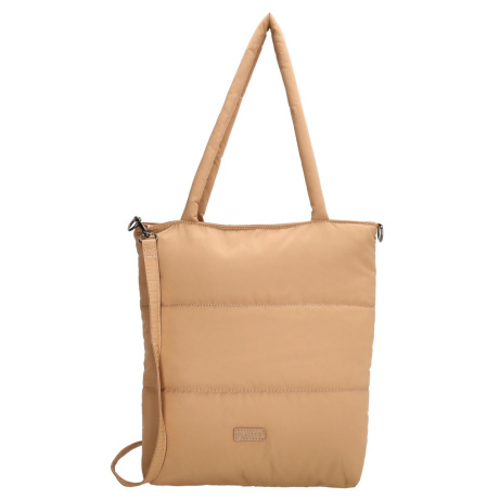 Dámska kabelka na rameno piesková, hnedá, crossbody