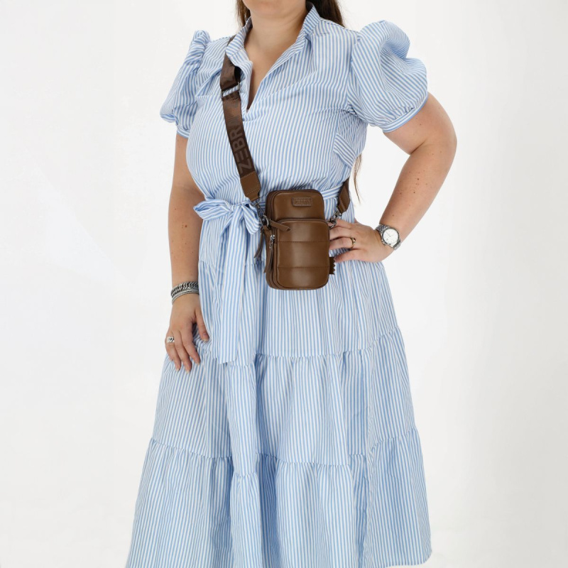 Dámska kabelka na mobil hnedá SIDNEY