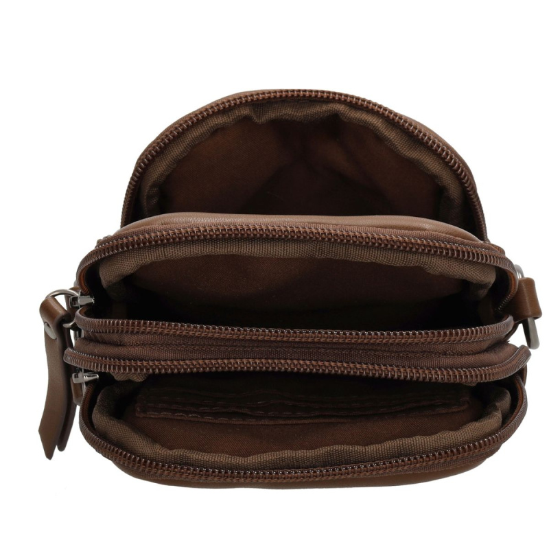 Dámska kabelka na mobil hnedá SIDNEY