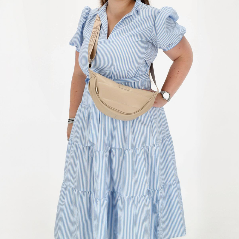 Dámska crossbody kabelka svetlá taupe LARA