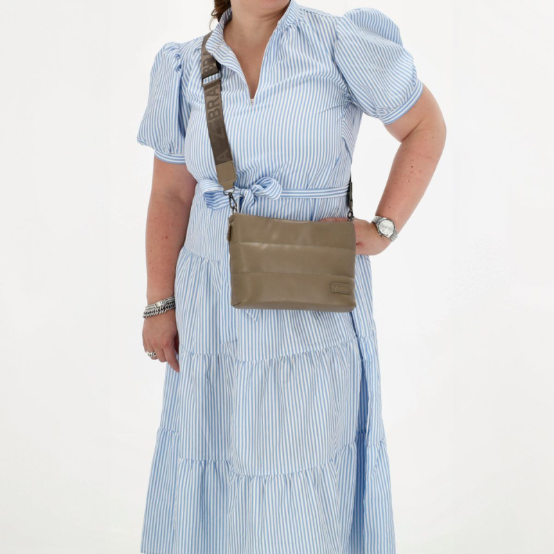 Dámska crossbody kabelka taupe MINETA