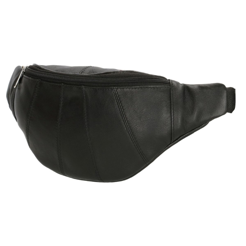 Kožená ľadvinka čierna SANTI