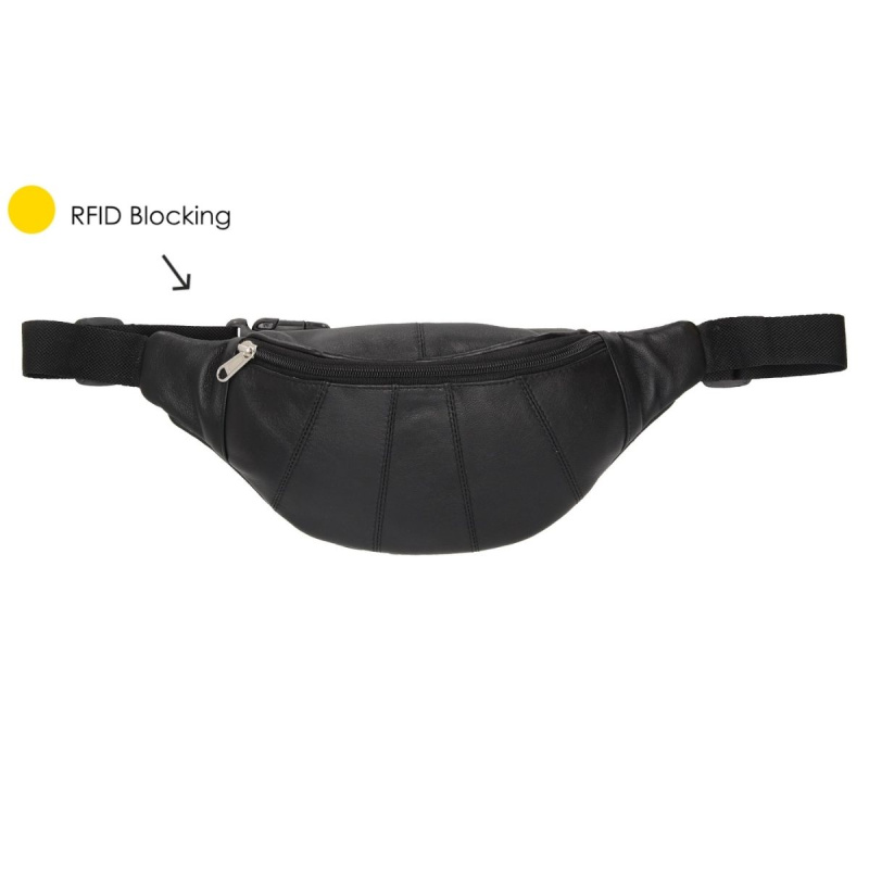 Kožená ľadvinka čierna SANTI