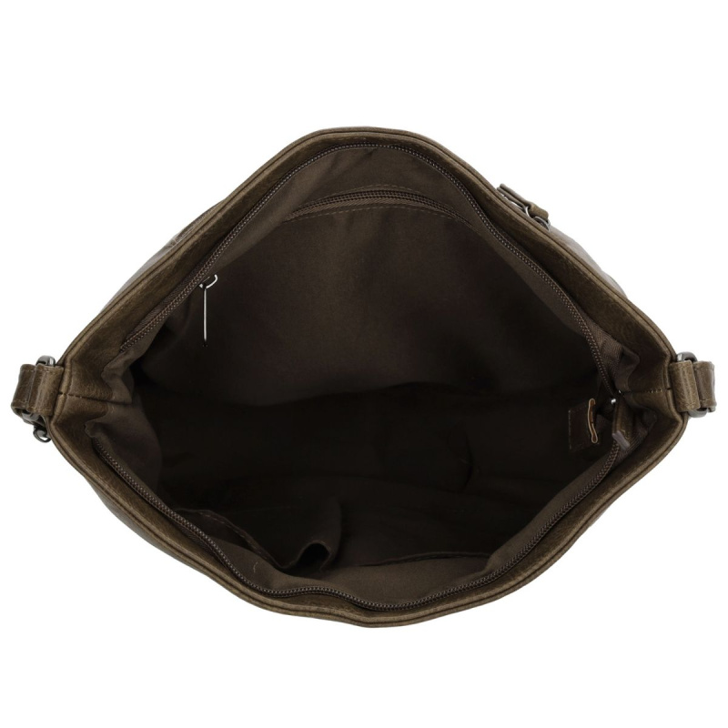 Dámska crossbody kabelka tmavohnedá LUNETA