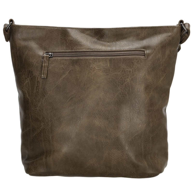 Dámska crossbody kabelka tmavohnedá LUNETA