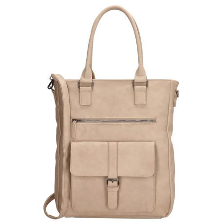Dámska kabelka svetlá taupe, do ruky, na rameno, crossbody
