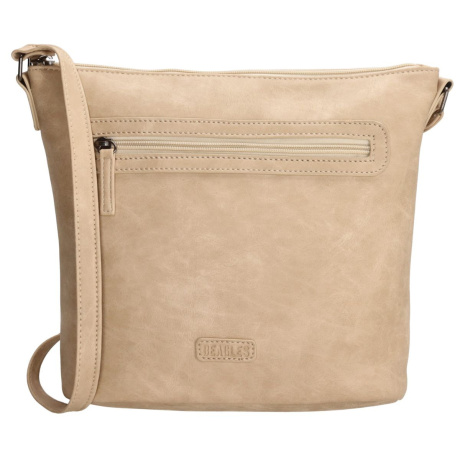 Dámska crossbody kabelka svetlá taupe, sivohnedá