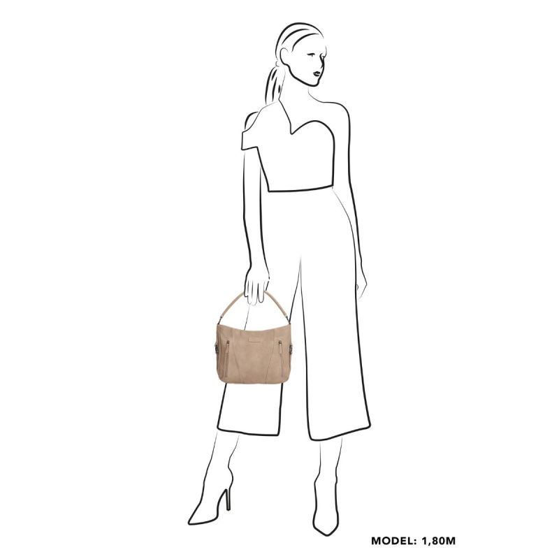 Dámska kabelka na rameno taupe LADA