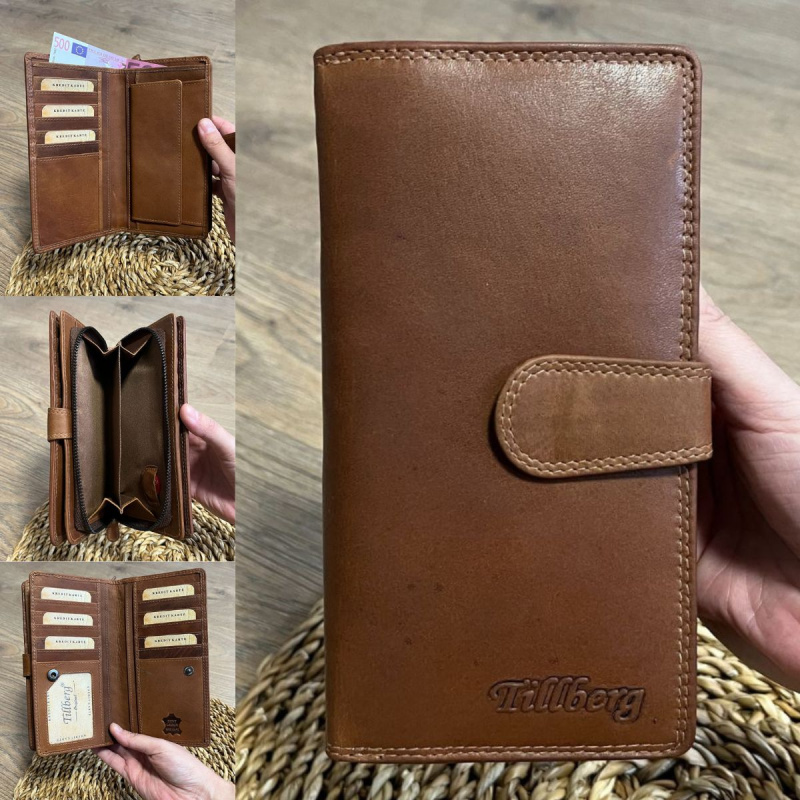 Dámska kožená peňaženka tan XENIA