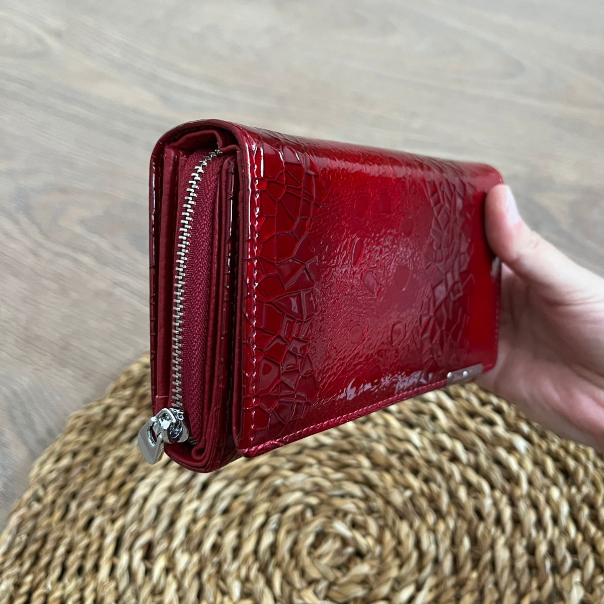 Dámska kožená peňaženka červená LORNA