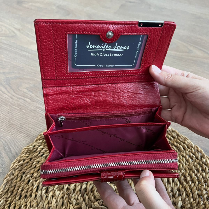 Dámska kožená peňaženka červená LORNA