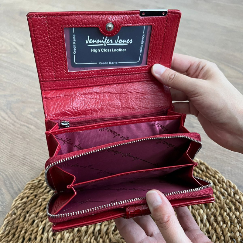 Dámska kožená peňaženka červená LORNA