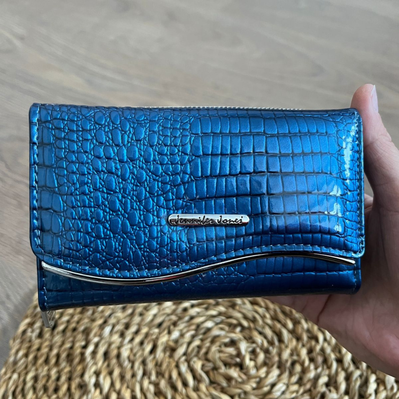 Dámska kožená peňaženka modrá LAURA