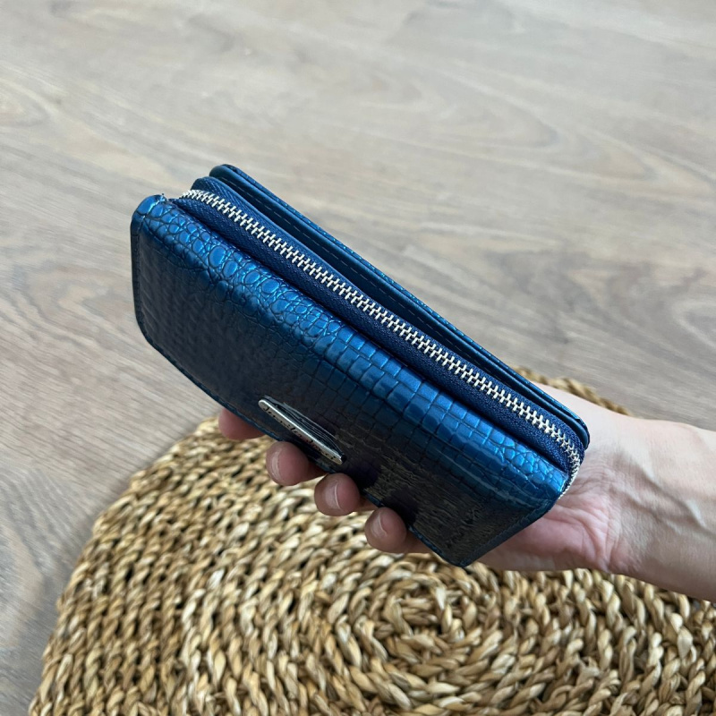 Dámska kožená peňaženka modrá LAURA