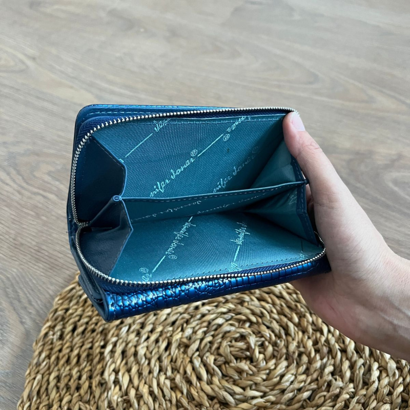 Dámska kožená peňaženka modrá LAURA