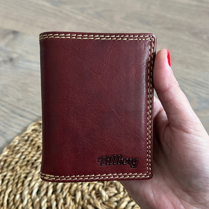 Malá pánska kožená peňaženka červená LENNY